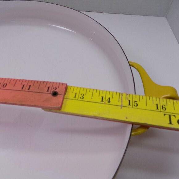 VTG Dansk IHQ Paella Pan 15" Enameled Steel Kobenstyle Jens Quistgaard MCM Franc - Picture 5 of 12